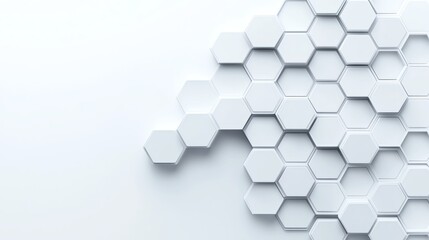 Subtle whiteonwhite embossed hexagonal design, clean and minimal