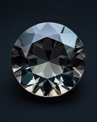 Sparkling roundcut zircon on black background only