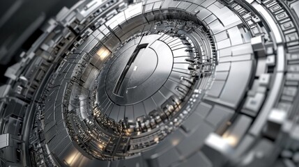 Obraz premium A futuristic bank vault secured by blockchain encryption.