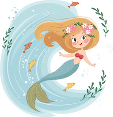The Little Mermaid in a Whirlwind of Water