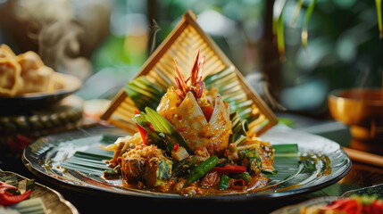 Delicious Thai dish with vibrant colors and fresh ingredients