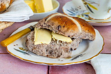 Hot cross buns - traditional Easter food