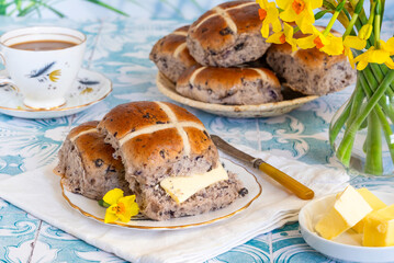 Hot cross buns - traditional Easter food