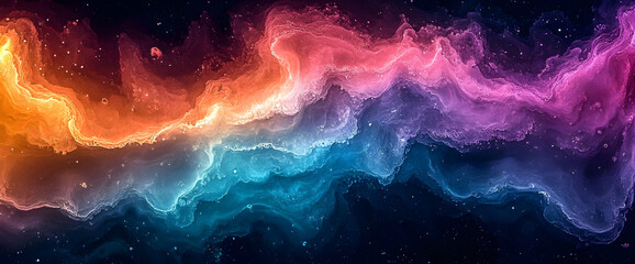 Abstract Colorful Space Nebula Design