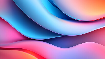 Abstract Fluid Wave Background with Pink Blue Purple Gradient