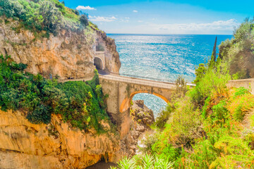 road of Amalfi coast, Italy