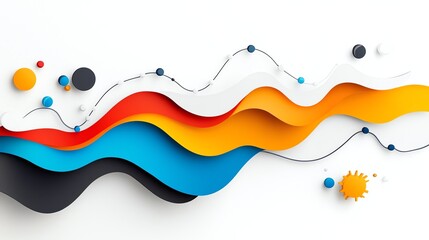 Abstract professional infographicstyle background with smooth data curves