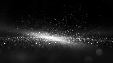 Abstract representation of sparkling particles creating a cosmic effect against a dark background, evoking a sense of wonder