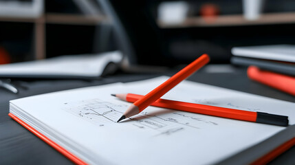 Red Pencils on Open Notebook Filled with Mathematical Equations