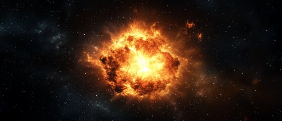 Obraz premium A bright orange star in the sky