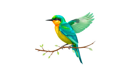 Fototapeta premium Vibrant Bird Art: A Colorful Tribute to Nature's Beauty