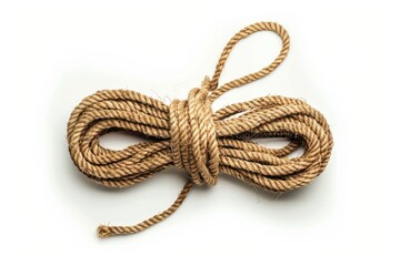 Obraz premium Nylon Tie rope white background durability intricacy.