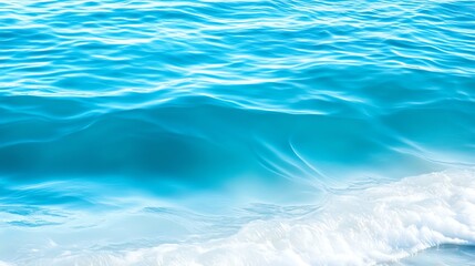 Fototapeta premium Softfocus blue ocean waves with natural light reflections, peaceful and refreshing