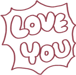 love, design, decoration, symbol, love you, cartoon, speech bubble, word balloon, yield, cartoon bubble, text balloon, text bubble, I love you, thank you, decoration, card, letter, sticker, MZ, instag