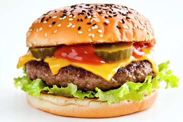 Delicious Cheeseburger with fresh toppings!