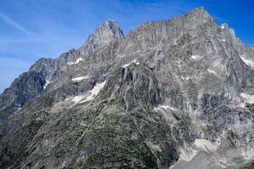 Mont Rouge de Greuvetta (3,477 meters), Mont Blanc massif in Italy, Europe.