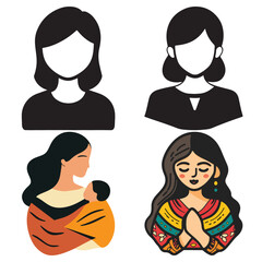 Mother’s Day Vector Illustration Set – Happy Mom Baby Clipart for Greeting Cards & Social Media