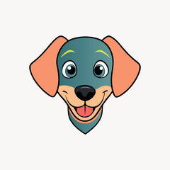 Cute dogs isolated on white background including a beagle dachshund and a dog with a ball