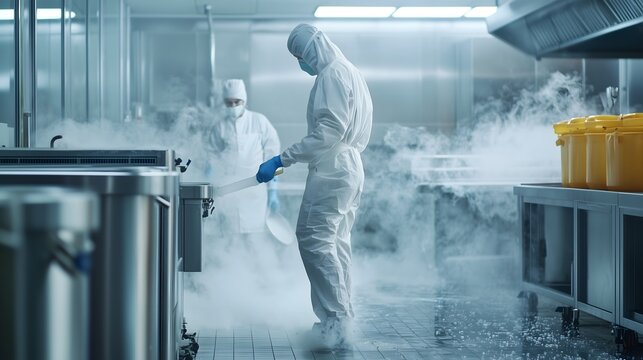 Professional kitchen cleaning safety