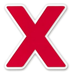 Obraz premium Symbol of Rejection: A bold red 