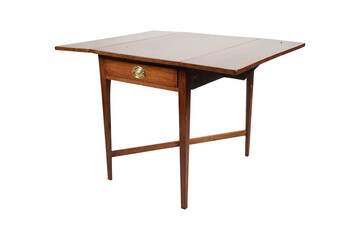 wooden table isolated  Antique Early American Pine Drop Leaf Farmhouse Dining Breakfast Table Console |