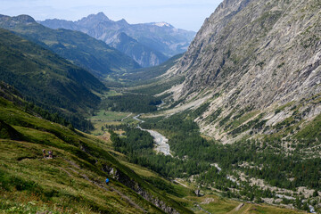 The Val Ferret in Italy's Aosta Valley. Part of the Tour du Mont Blanc long-distance trail.