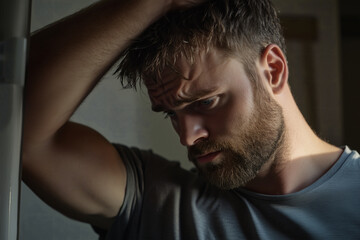 Obraz premium Man in Thoughtful Pose