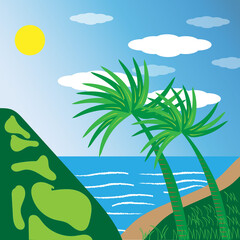 palm tree on the beach