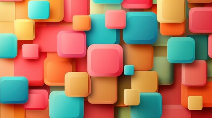 Creative composition of square word bubbles, each uniquely sized but fitting together flawlessly to shape a cohesive larger square. Background in a subtle HEX color scheme.