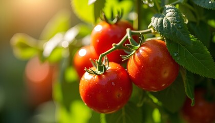 The vibrant images of freshly picked fruits and vegetables glistening under the sunlight, with dew drops still clinging to their leaves