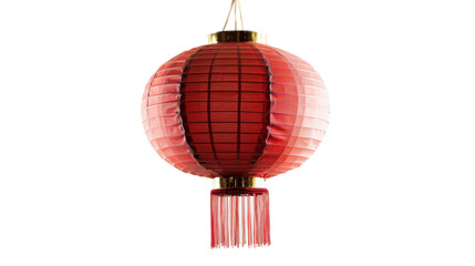 Obraz premium Red chinese paper lantern hanging with transparent background