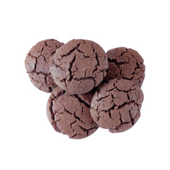 Chocolate Cookies home made on White Background