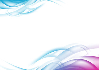 Obraz premium ELEGANT GRADIENT WAVE BACKGROUND ABSTRACT CYAN MAGENTA