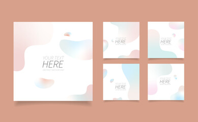 Set of abstract vector backgrounds with line waves.Vector illustration.