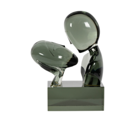 3d small people in a cup  Murano Glass Sculpture: The Lovers by Loredano Rosin 