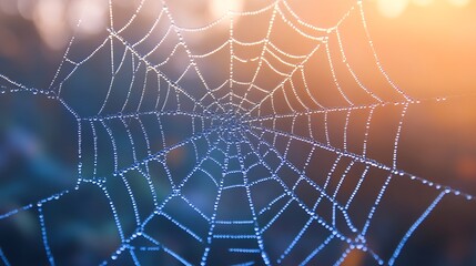 Business networking abstract spider web connecting node relationships concept