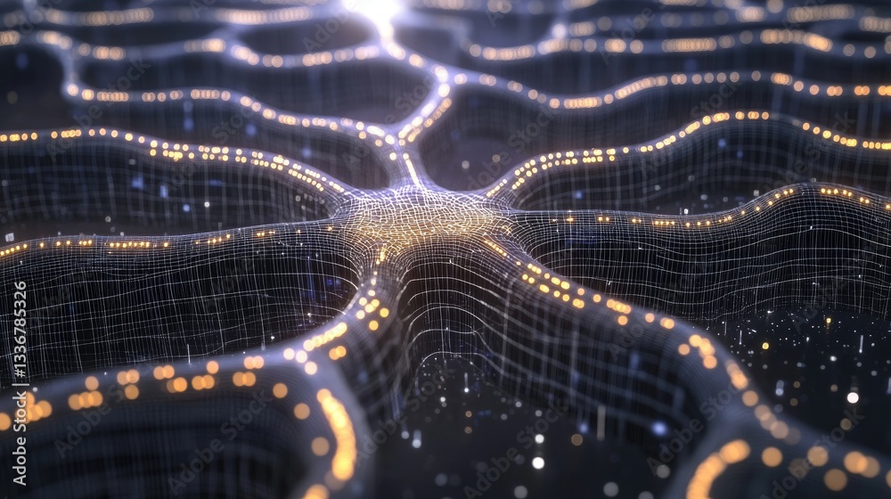 Poster d ai neural network visualization processing it big data.