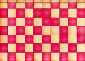 Fototapeta premium Red and Yellow Checkered Pattern