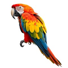Fototapeta premium Vibrant Scarlet Macaw: A Jewel of the Avian World