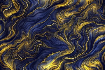 Fototapeta premium Abstract Blue and Gold Marble Pattern