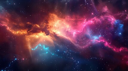 Fototapeta premium A beautiful cosmic display of nebulae and stars shining brightly