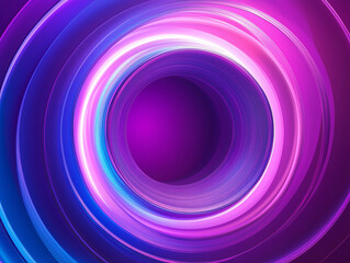 Pink and purple abstract background with white texture in geometric circles and ring pattern design. Abstract pink and blue neon light rings. Iridescen crystal ring with blue and pink gradient texture