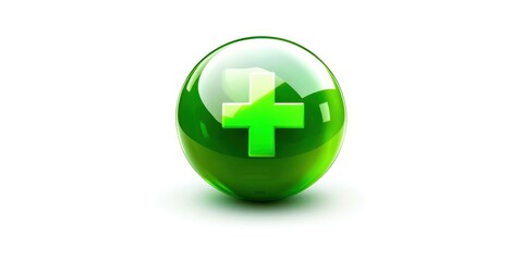 A green pill with a cross on it