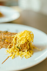 Pad thai ,Thai food ,Beautiful and tasty street food on a plate
