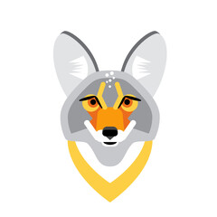 Coyote Mid Century Modern art cute face