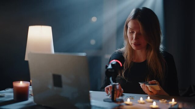 The Fortune Teller Speaks Into the Microphone