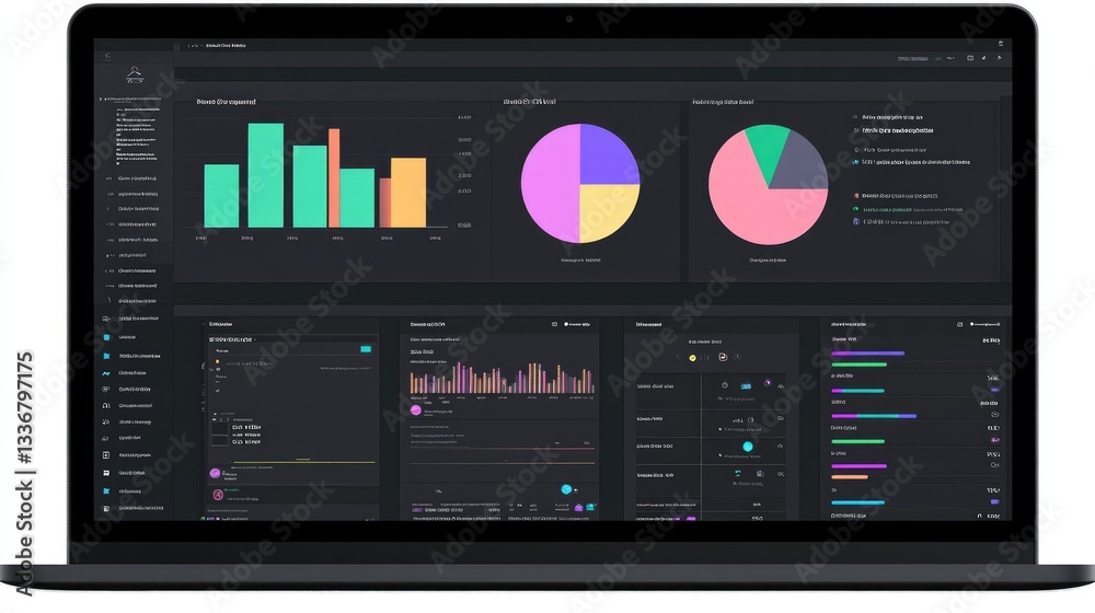Poster advanced software interface displaying detailed quality control metrics and reports.