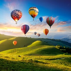 Fototapeta premium hot air balloon in the sky