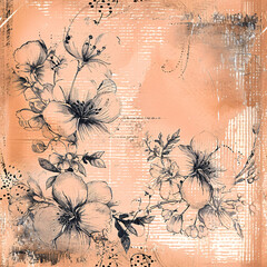 Watercolor landscape background