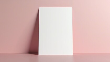 Naklejka premium Blank canvas on pink background with copy space for design concepts 